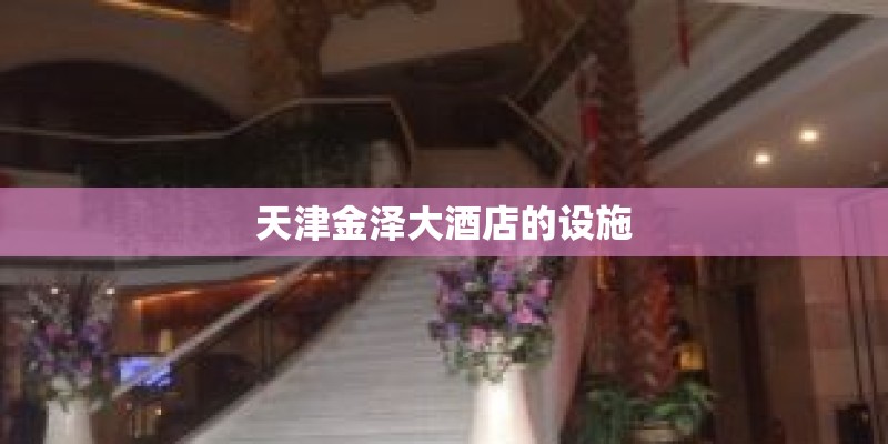 天津金泽大酒店的设施
