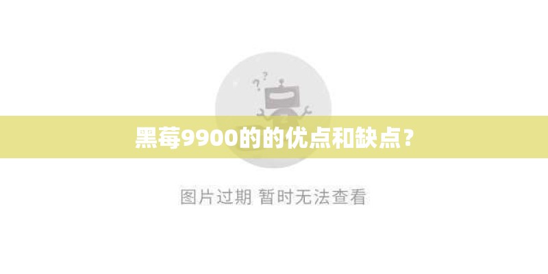 黑莓9900的的优点和缺点？