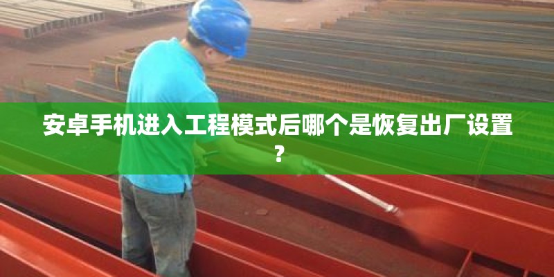 安卓手机进入工程模式后哪个是恢复出厂设置？