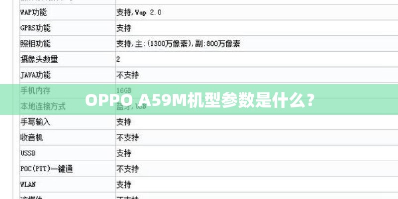 OPPO A59M机型参数是什么？