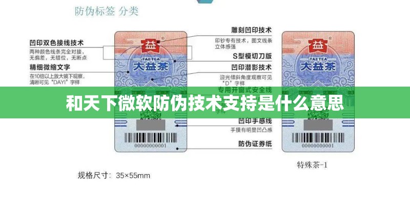 和天下微软防伪技术支持是什么意思 和天下微软防伪技术支持是什么意思