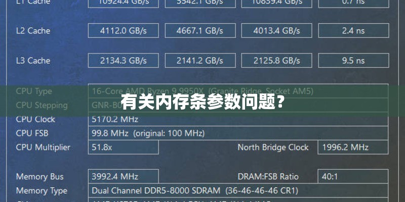 有关内存条参数问题？