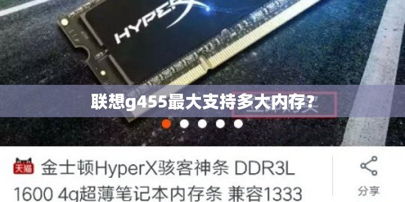 联想g455最大支持多大内存？