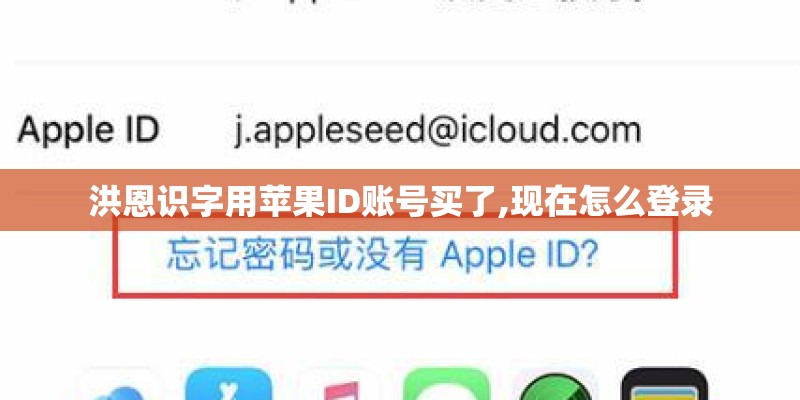 洪恩识字用苹果ID账号买了,现在怎么登录