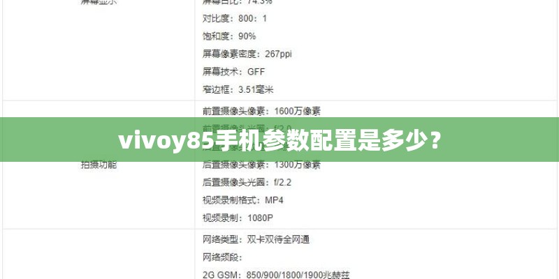 vivoy85手机参数配置是多少？