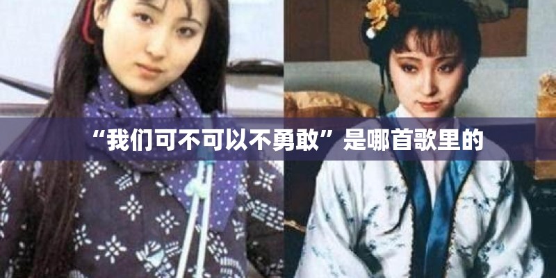 “我们可不可以不勇敢”是哪首歌里的