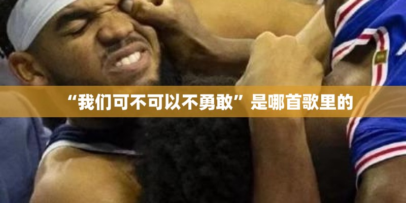 “我们可不可以不勇敢”是哪首歌里的