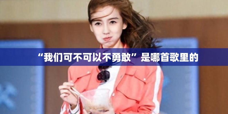 “我们可不可以不勇敢”是哪首歌里的