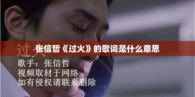 张信哲《过火》的歌词是什么意思