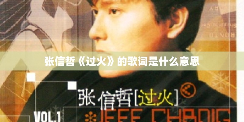 张信哲《过火》的歌词是什么意思