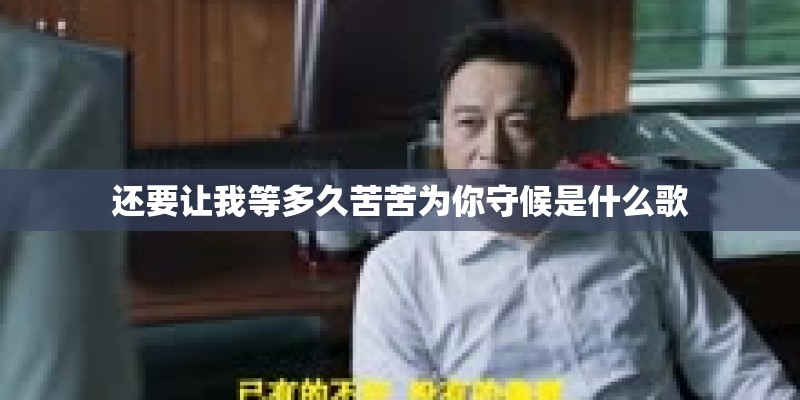 还要让我等多久苦苦为你守候是什么歌