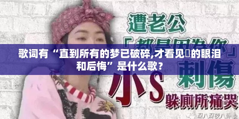 歌词有“直到所有的梦已破碎,才看见伱的眼泪和后悔”是什么歌？