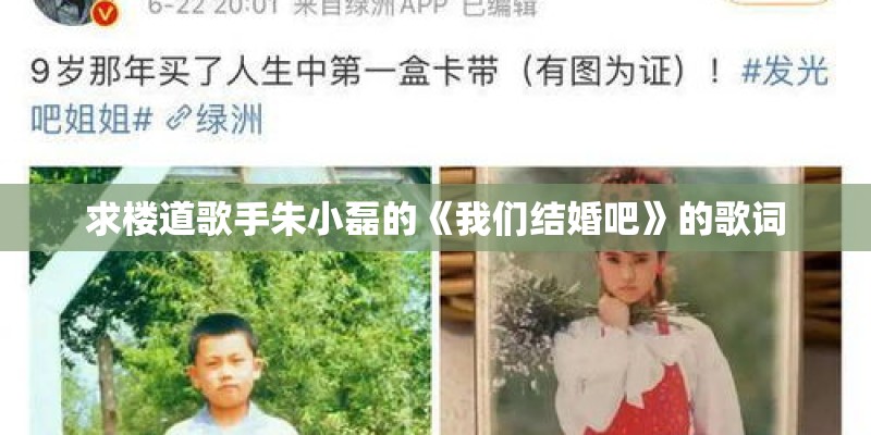 求楼道歌手朱小磊的《我们结婚吧》的歌词