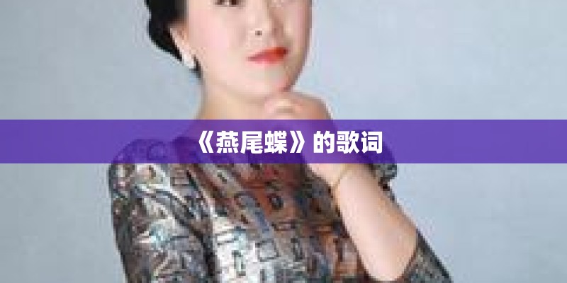 《燕尾蝶》的歌词
