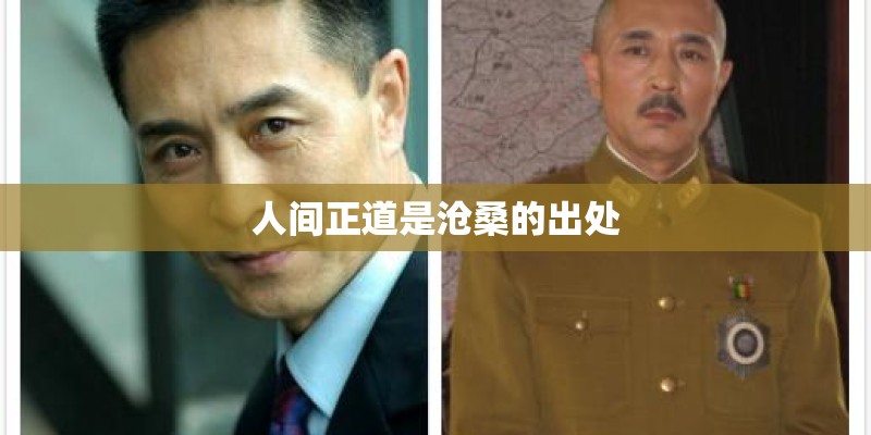 人间正道是沧桑的出处