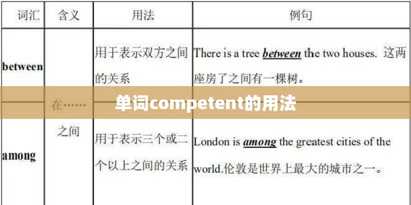 单词competent的用法