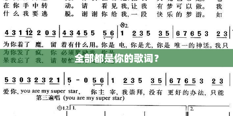 全部都是你的歌词？