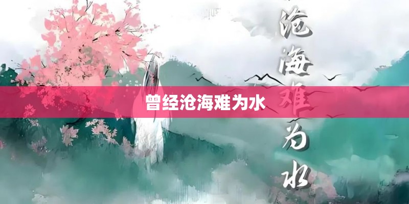 曾经沧海难为水