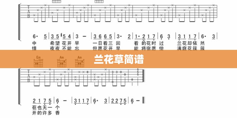 兰花草简谱