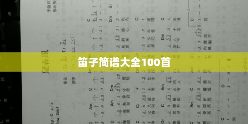 笛子简谱大全100首