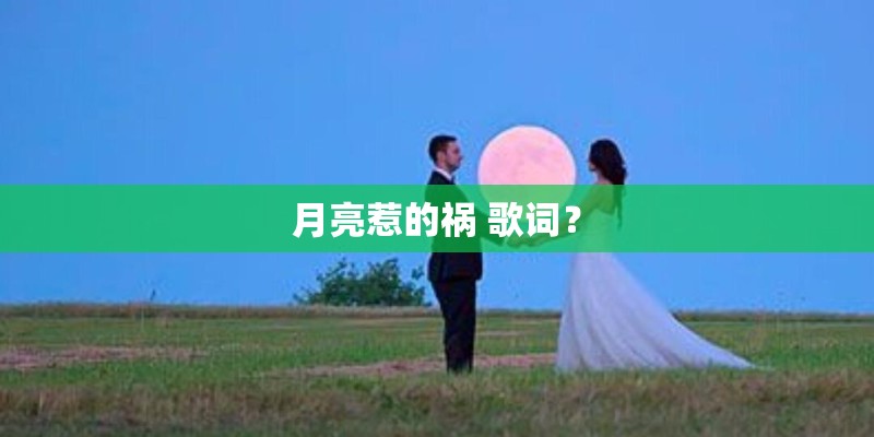 月亮惹的祸 歌词? 月亮惹的祸 歌词?