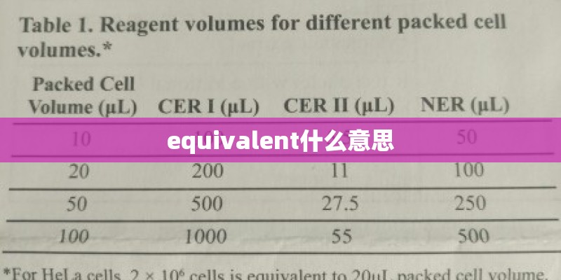 equivalent什么意思