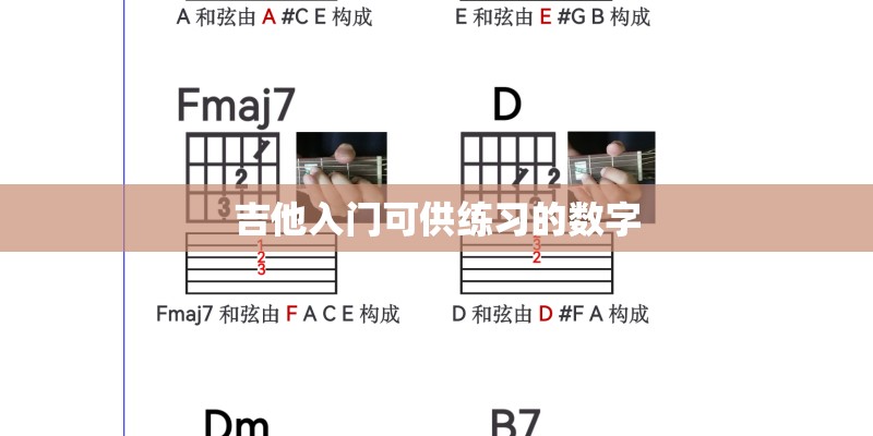 吉他入门可供练习的数字