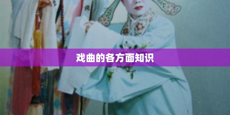 戏曲的各方面知识 戏曲的各方面知识