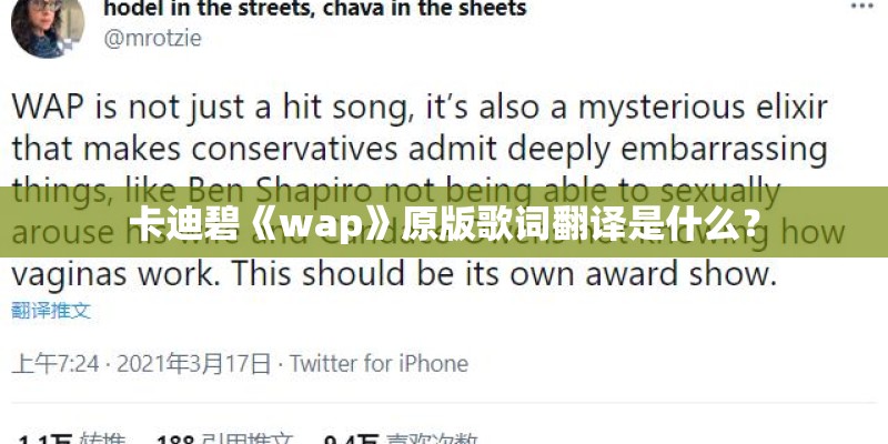 卡迪碧《wap》原版歌词翻译是什么？