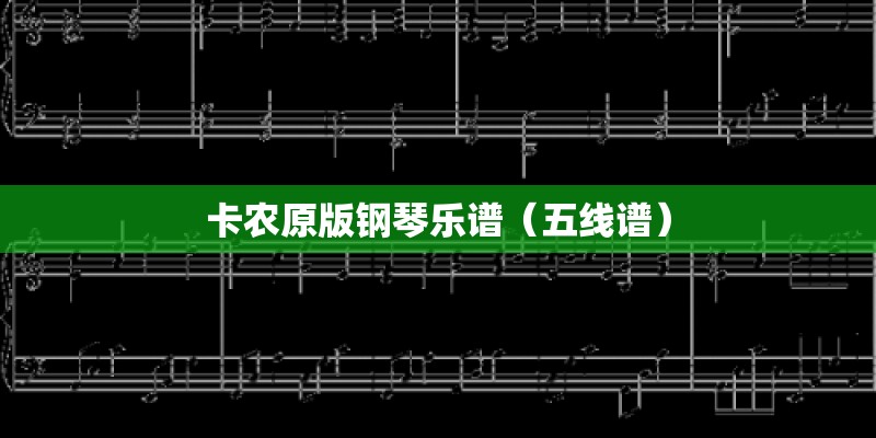 卡农原版钢琴乐谱(五线谱) 卡农原版钢琴乐谱(五线谱)