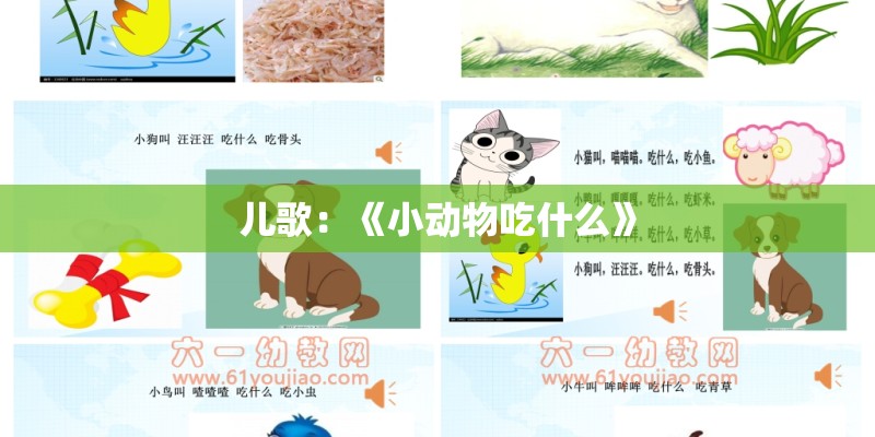 儿歌：《小动物吃什么》