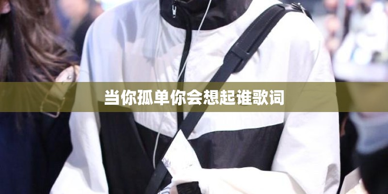 当你孤单你会想起谁歌词 当你孤单你会想起谁歌词
