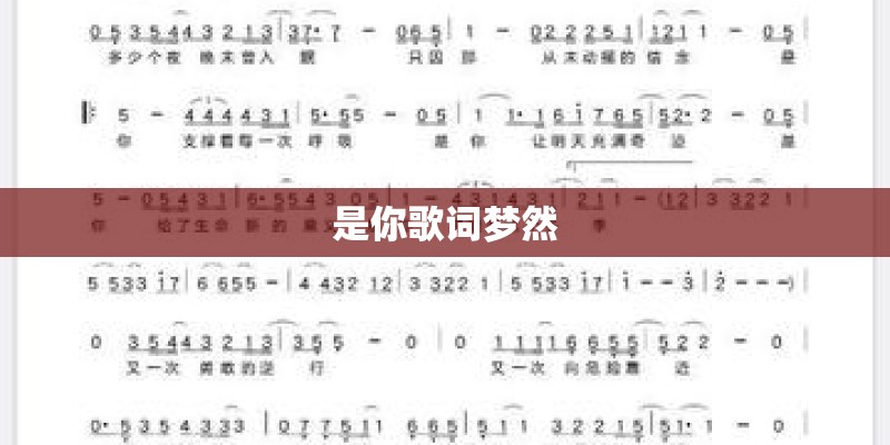 是你歌词梦然