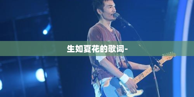 生如夏花的歌词-
