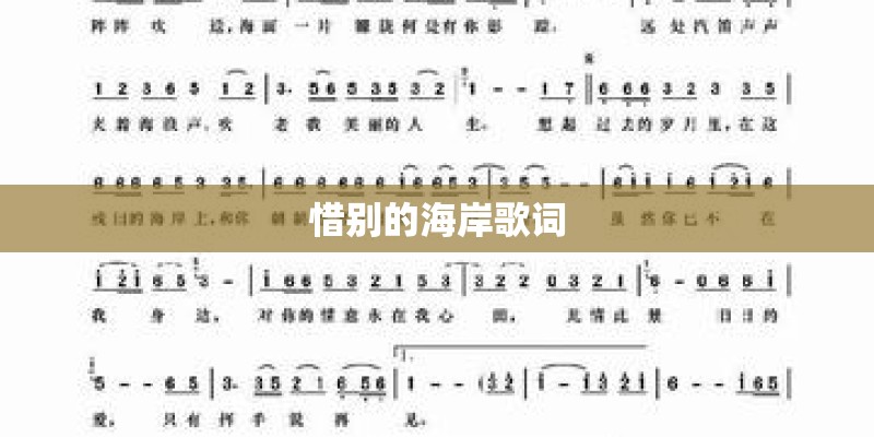 惜别的海岸歌词