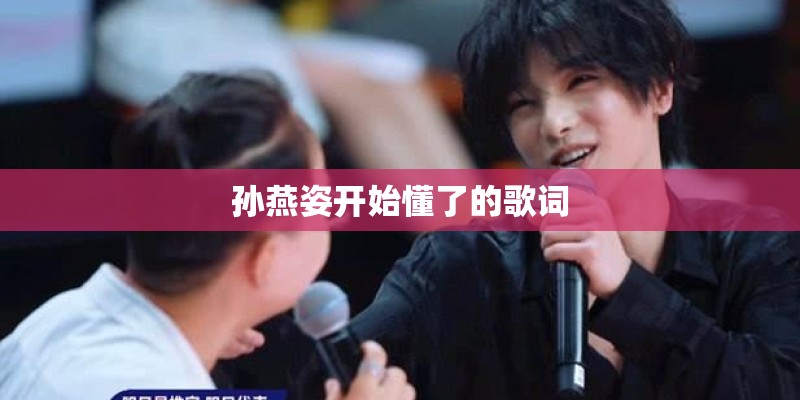孙燕姿开始懂了的歌词