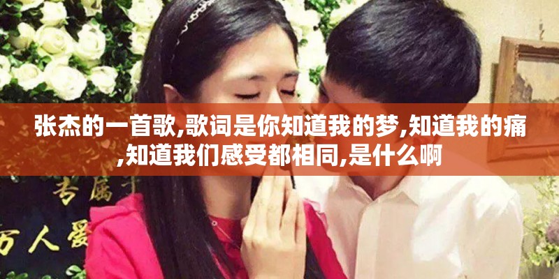 张杰的一首歌,歌词是你知道我的梦,知道我的痛,知道我们感受都相同,是什么啊
