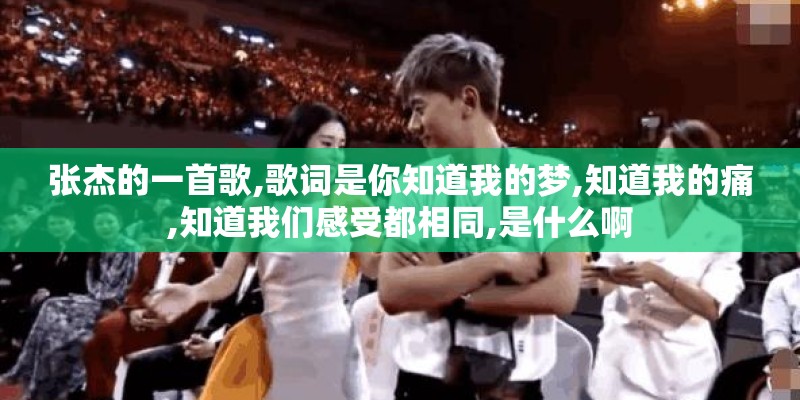 张杰的一首歌,歌词是你知道我的梦,知道我的痛,知道我们感受都相同,是什么啊