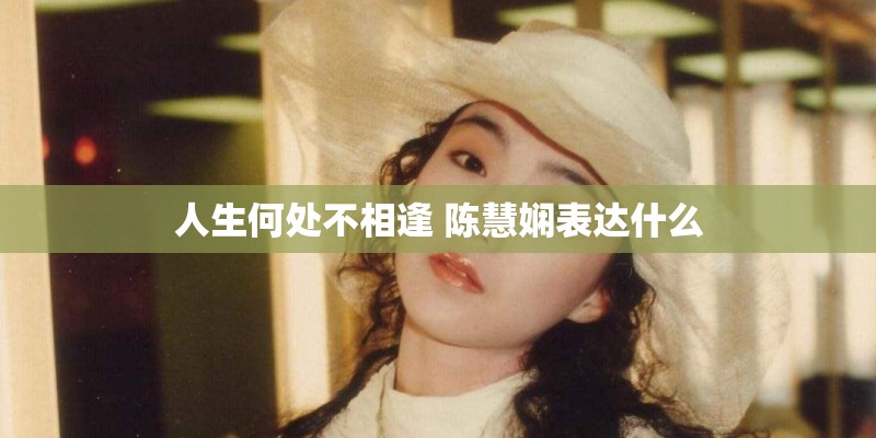 人生何处不相逢 陈慧娴表达什么