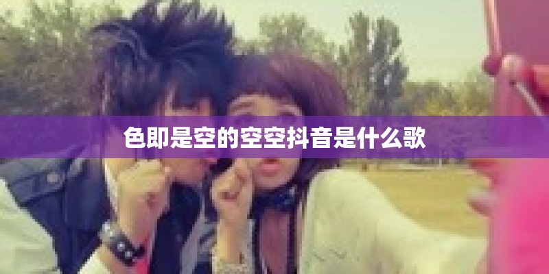 色即是空的空空抖音是什么歌