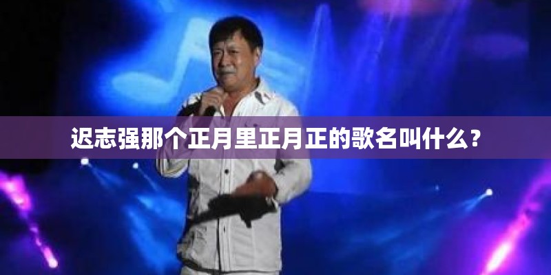 迟志强那个正月里正月正的歌名叫什么？