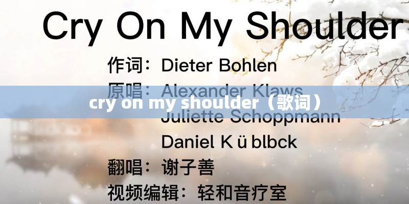 cry on my shoulder（歌词）