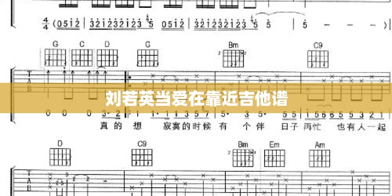 刘若英当爱在靠近吉他谱