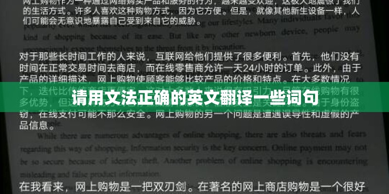 请用文法正确的英文翻译一些词句