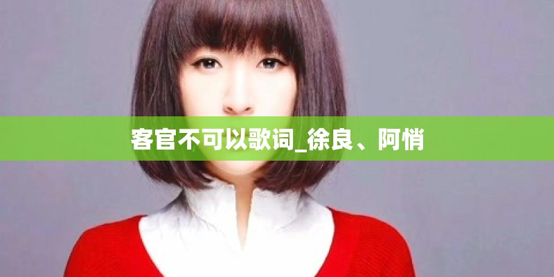 客官不可以歌词_徐良、阿悄