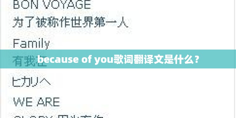 because of you歌词翻译文是什么？