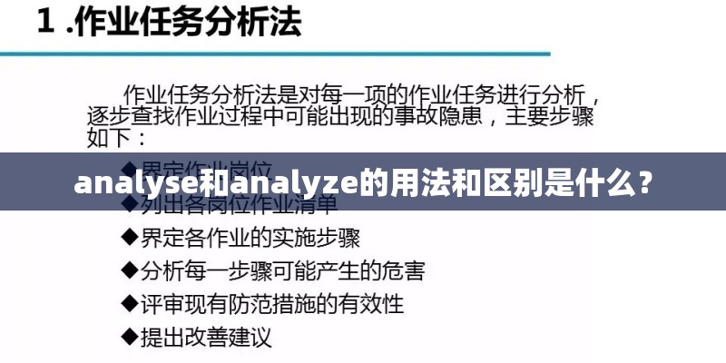 analyse和analyze的用法和区别是什么？