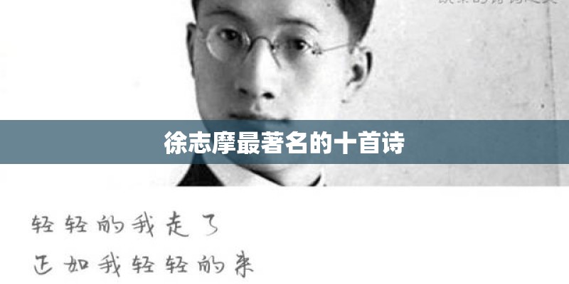 徐志摩最著名的十首诗