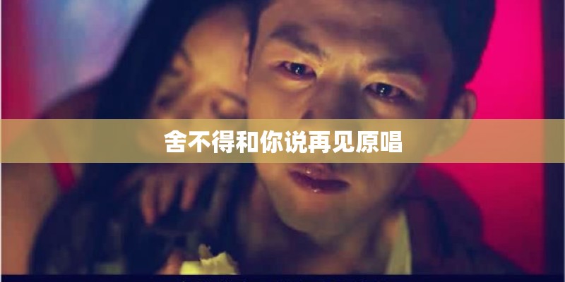 舍不得和你说再见原唱