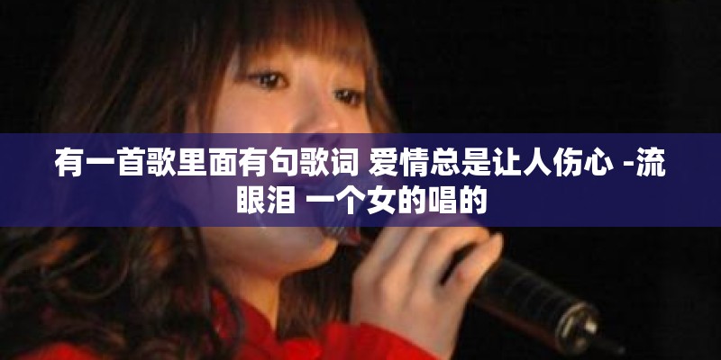 有一首歌里面有句歌词 爱情总是让人伤心 -流眼泪 一个女的唱的